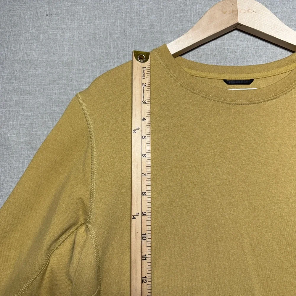 The North Face Shirt Mens L Yellow LS Crew Neck Logo Gorpcore Hiking Activewear
